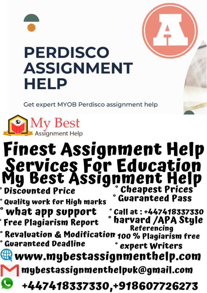 PERDISCO AND MYOB ASSIGNMENT HELP